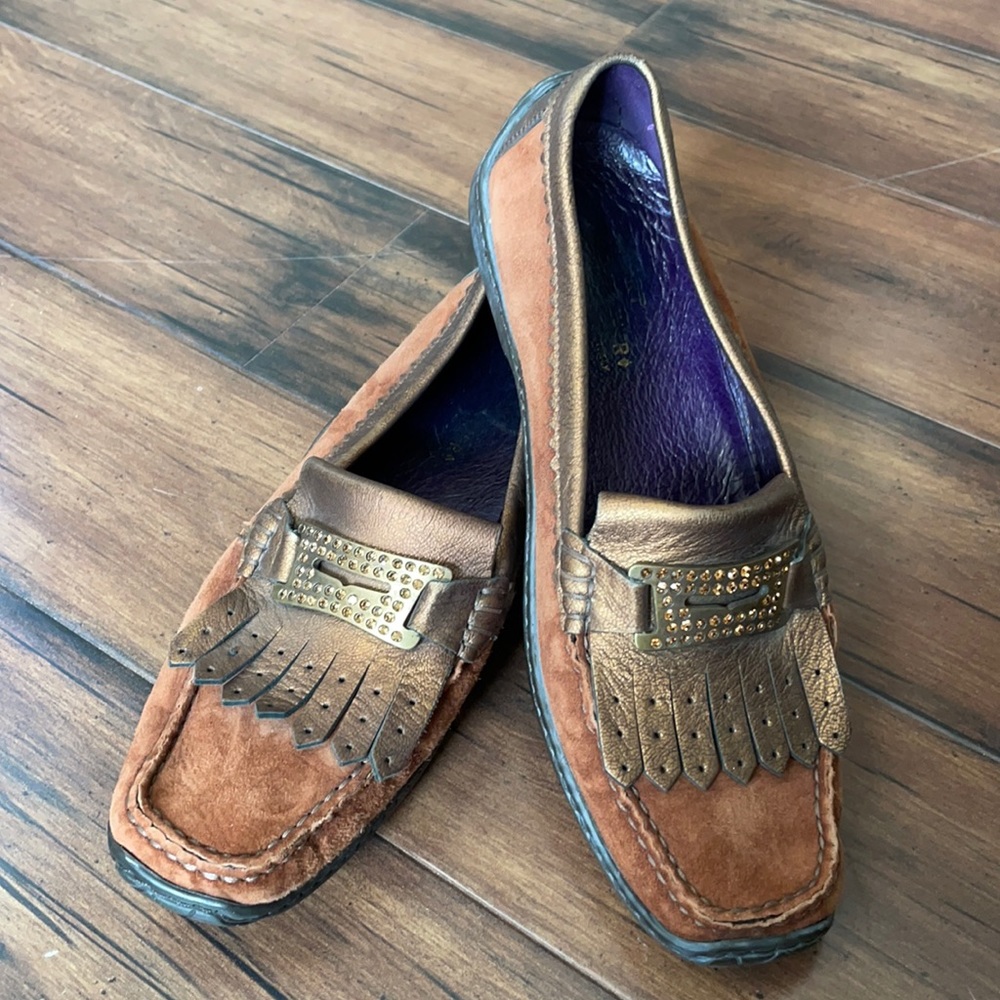 Donald j. Pliner brown loafers size 8.5